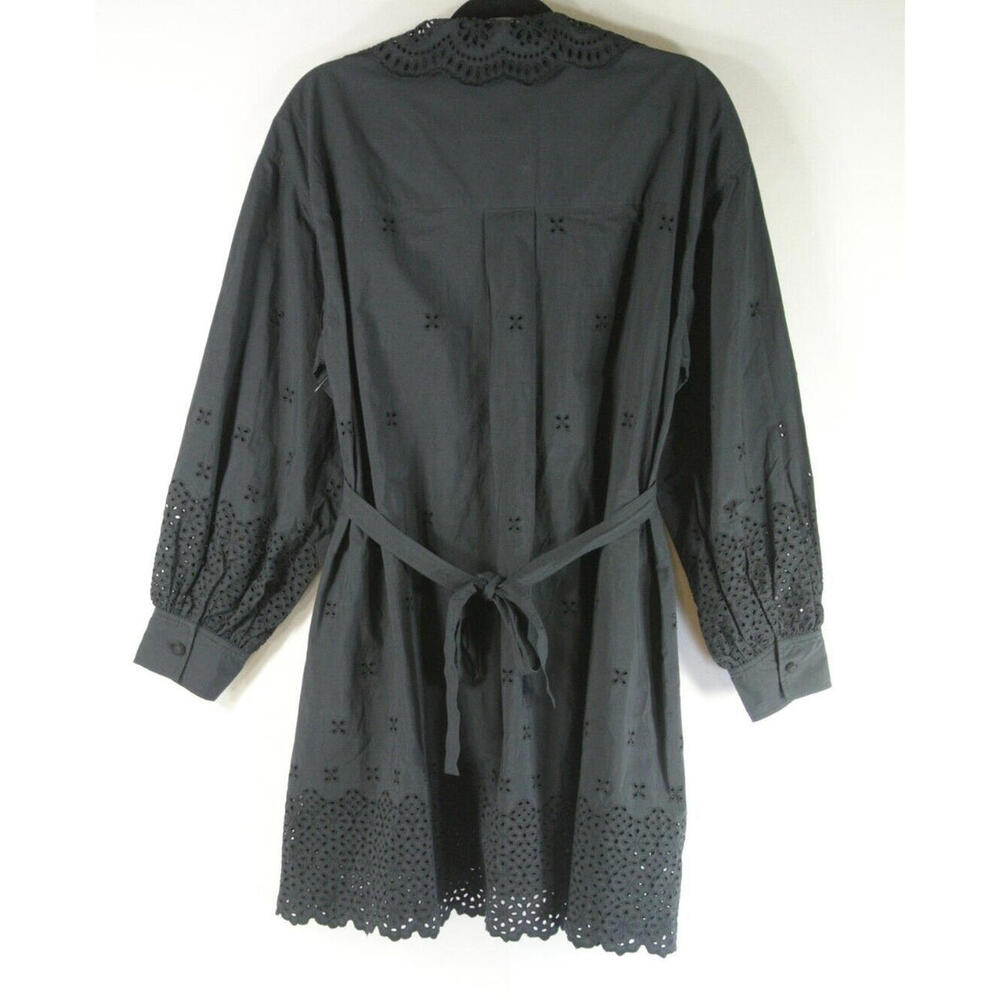 NEW, Ulla Johnson Gemma broderie anglaise cotton-poplin shirt dress Sz 4 #MD1248 - Picture 8 of 11
